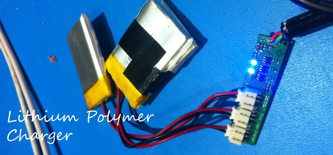The finger-sized 3× lithium polymer charger PCB
